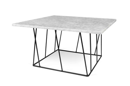 TEMAHOME - Helix 30x30 Marble-Top Coffee Table in White Marble / Black Lacquered Steel - 9500627361 veiw 2