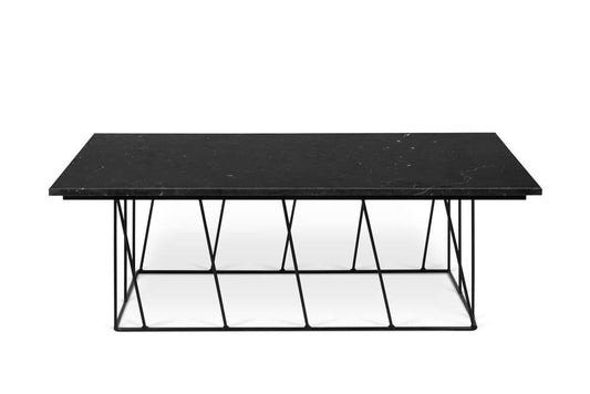 TEMAHOME - Helix 47x30 Marble-Top Coffee Table in Black Marble / Black Lacquered Steel - 9500627422 veiw 1