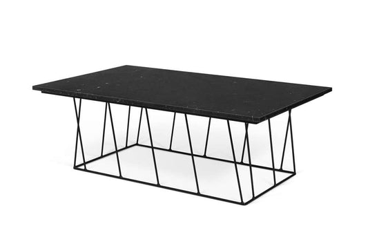 TEMAHOME - Helix 47x30 Marble-Top Coffee Table in Black Marble / Black Lacquered Steel - 9500627422 veiw 2
