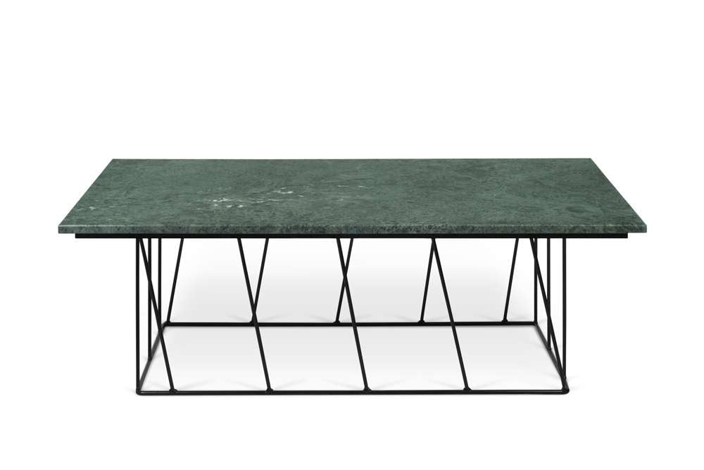 TEMAHOME - Helix 47x30 Marble-Top Coffee Table in Green Marble / Black Lacquered Steel - 9500627439 veiw 1