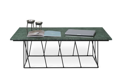 TEMAHOME - Helix 47x30 Marble-Top Coffee Table in Green Marble / Black Lacquered Steel - 9500627439 veiw 3