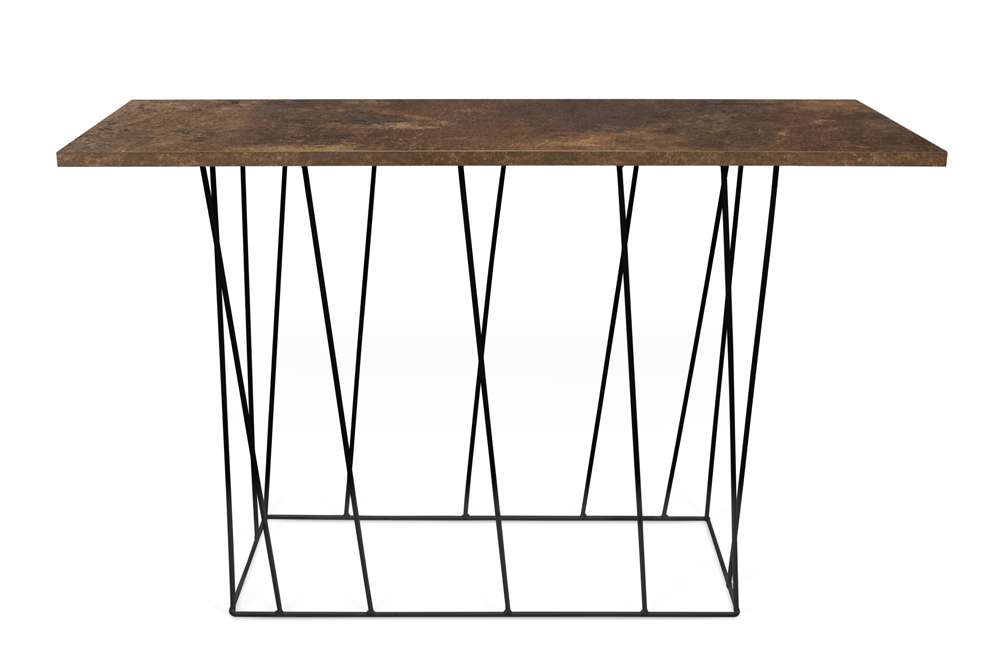 TEMAHOME - Helix Console in Rusty Look / Black Lacquered Steel - 9500627002 veiw 1