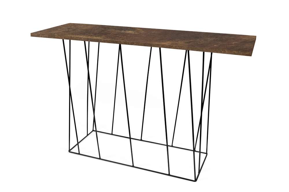 TEMAHOME - Helix Console in Rusty Look / Black Lacquered Steel - 9500627002 veiw 2