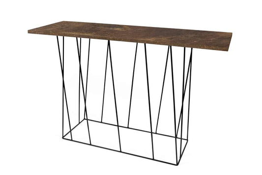 TEMAHOME - Helix Console in Rusty Look / Black Lacquered Steel - 9500627002 veiw 2