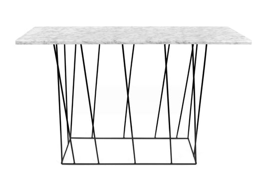 TEMAHOME - Helix Marble-Top Console in White Marble / Black Lacquered Steel - 9500627460 veiw 1