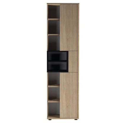 TEMAHOME - Kube Bathroom Column in Natural Oak Color / Black - E6490A0734A01 veiw 1