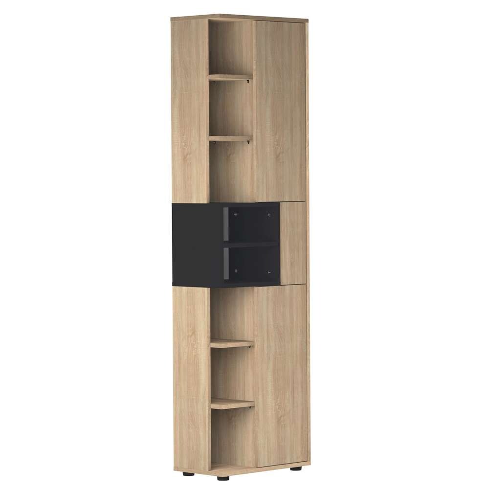 TEMAHOME - Kube Bathroom Column in Natural Oak Color / Black - E6490A0734A01 veiw 3