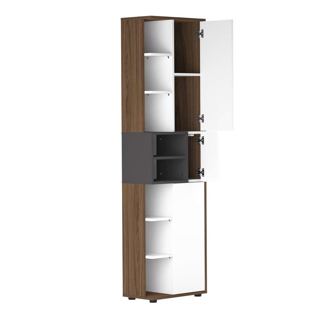 TEMAHOME - Kube Bathroom Column in Walnut Color / Grey - E6490A0921A01 veiw 3