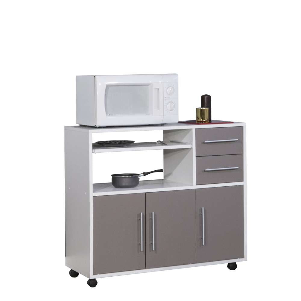 TEMAHOME - Marius Kitchen Trolley in White / Taupe - E8035A2191A80 veiw 1
