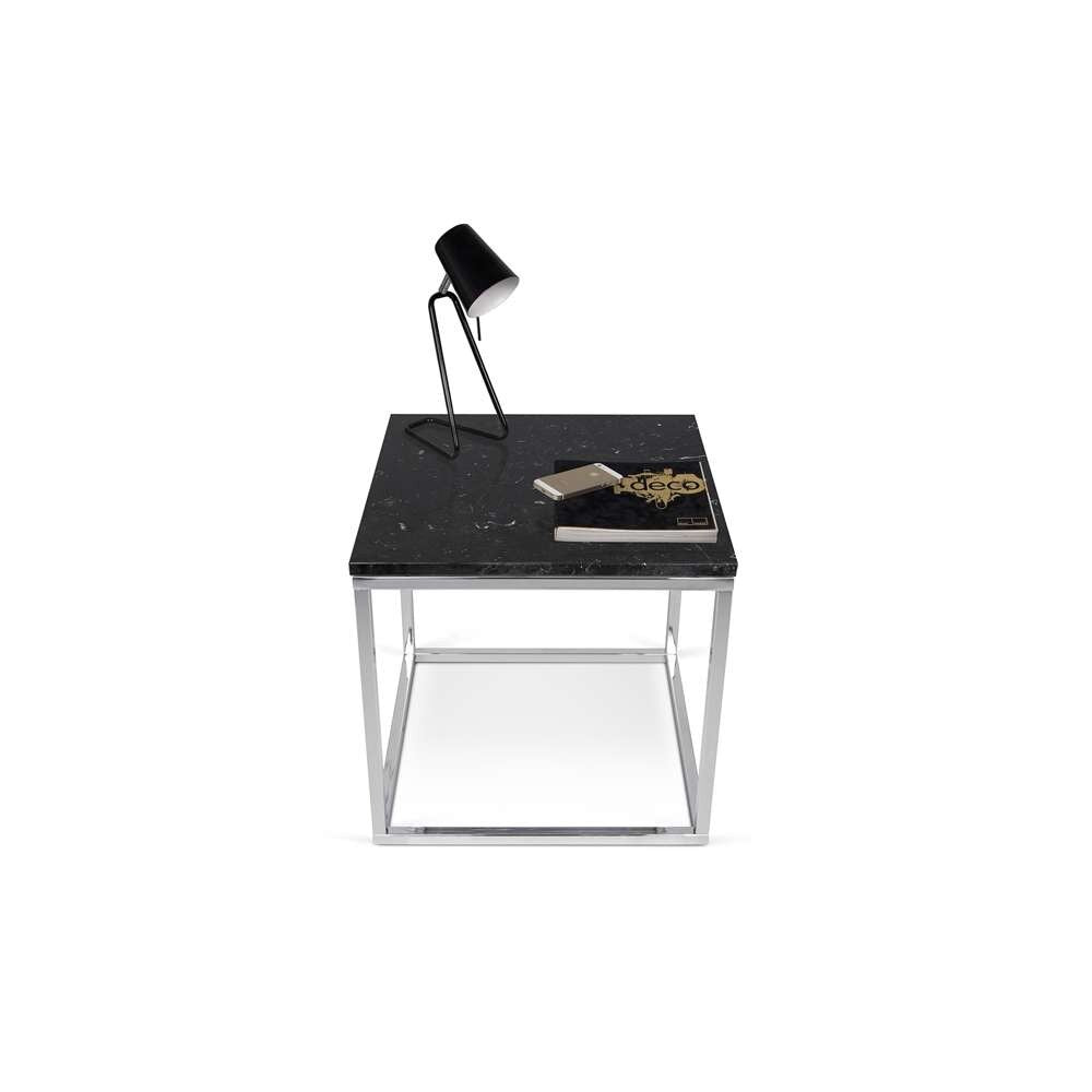 TEMAHOME - Prairie 20X20 Marble End Table in Black Marble Top / Chrome Legs - 9500625022 veiw 1