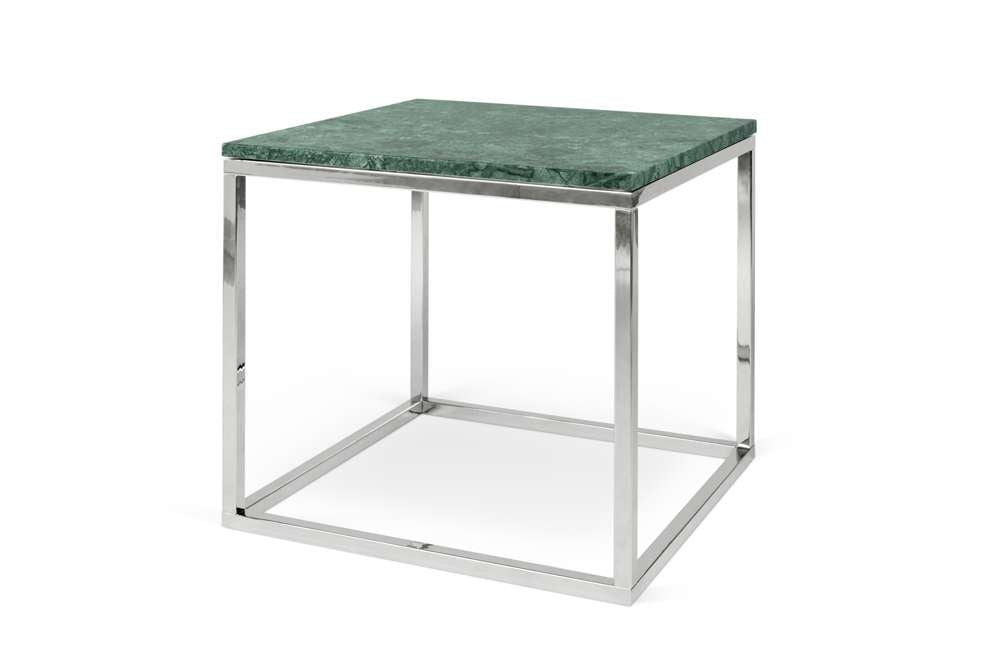 TEMAHOME - Prairie 20X20 Marble End Table in Green Marble Top/Chrome Legs - 9500626715 veiw 2