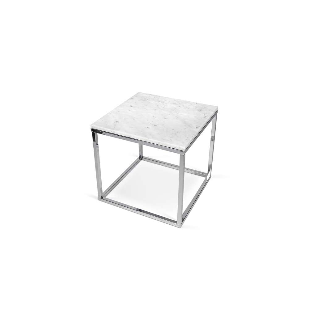 TEMAHOME - Prairie 20X20 Marble End Table in White Marble Top/Chrome Legs - 9500625053 veiw 3