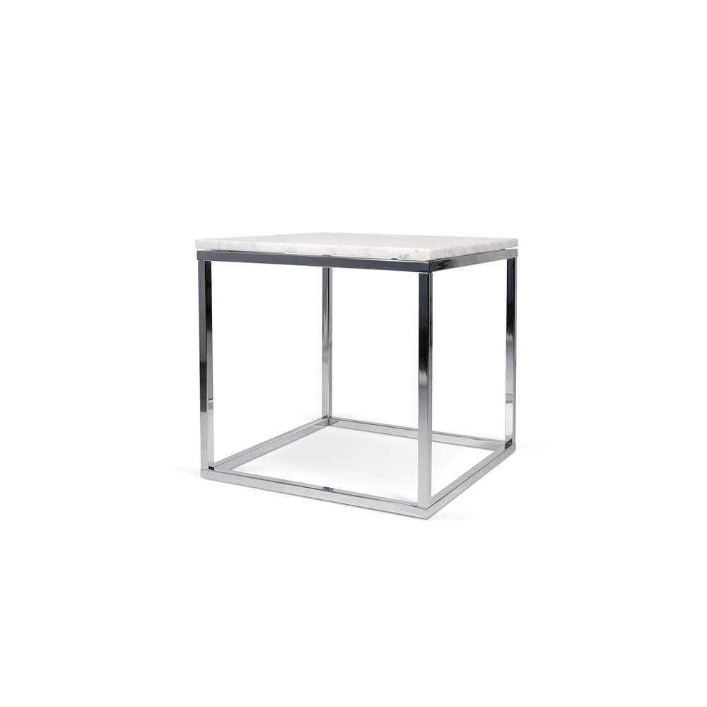 TEMAHOME - Prairie 20X20 Marble End Table in White Marble Top/Chrome Legs - 9500625053 veiw 4