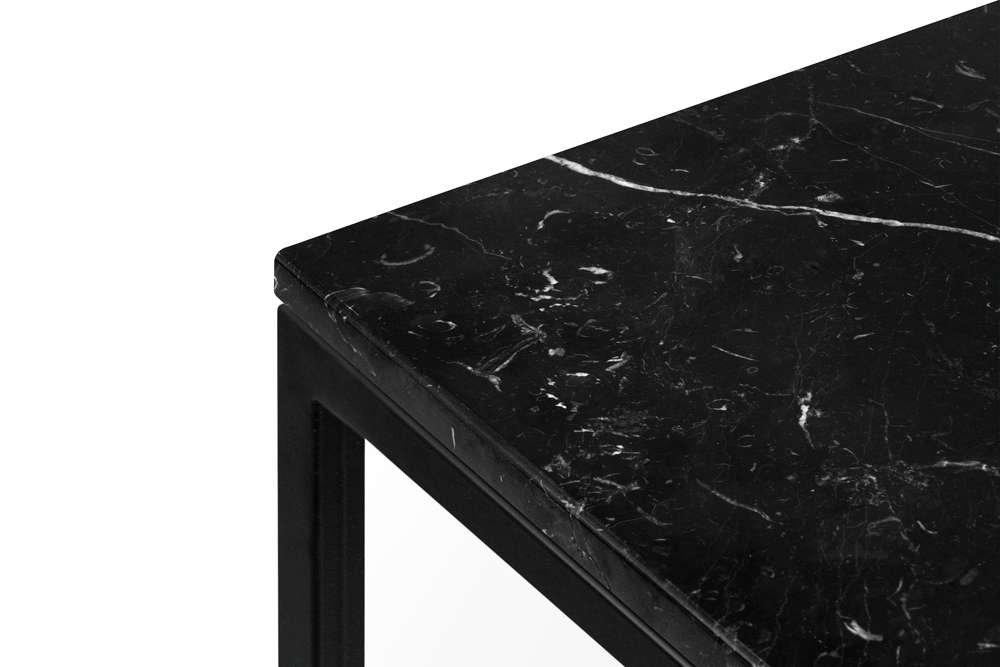TEMAHOME - Prairie 47X30 Marble Coffee Table in Black Marble Top / Black Lacquered Steel Legs - 9500623097 veiw 4
