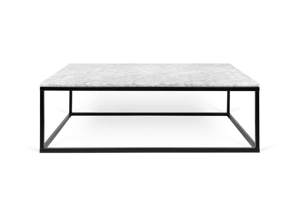 TEMAHOME - Prairie 47X30 Marble Coffee Table in White Marble Top/Black Lacquered Steel Legs - 9500625046 veiw 1