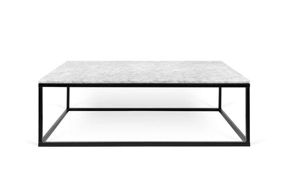 TEMAHOME - Prairie 47X30 Marble Coffee Table in White Marble Top/Black Lacquered Steel Legs - 9500625046 veiw 1