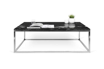 TEMAHOME - Prairie 47X30 Marble Coffee Table in Black Marble Top / Chrome Legs - 9500624926 veiw 3