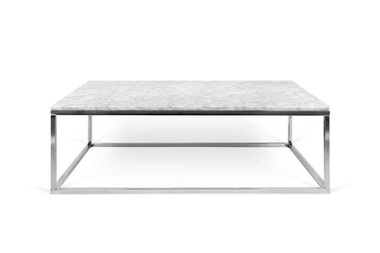 TEMAHOME - Prairie 47X30 Marble Coffee Table in White Marble Top/Chrome Legs - 9500624919 veiw 1