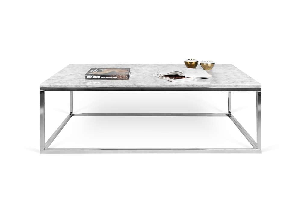 TEMAHOME - Prairie 47X30 Marble Coffee Table in White Marble Top/Chrome Legs - 9500624919 veiw 3