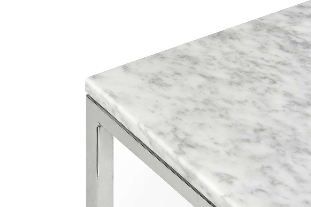 TEMAHOME - Prairie 47X30 Marble Coffee Table in White Marble Top/Chrome Legs - 9500624919 veiw 4