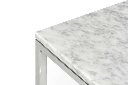 TEMAHOME - Prairie 47X30 Marble Coffee Table in White Marble Top/Chrome Legs - 9500624919 veiw 4