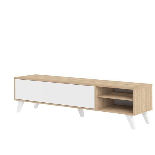 TEMAHOME - Prism TV Stand in Natural Oak Color / White - E3170A3421A01 veiw 1