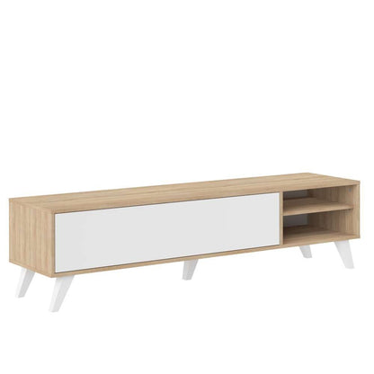 TEMAHOME - Prism TV Stand in Natural Oak Color / White - E3170A3421A01 veiw 3
