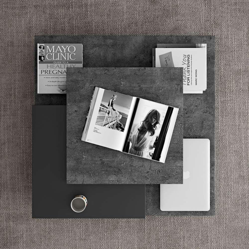 TEMAHOME - Slate 35X35 Coffee Table in Concrete Look / Pure Black - 9500627132 veiw 5