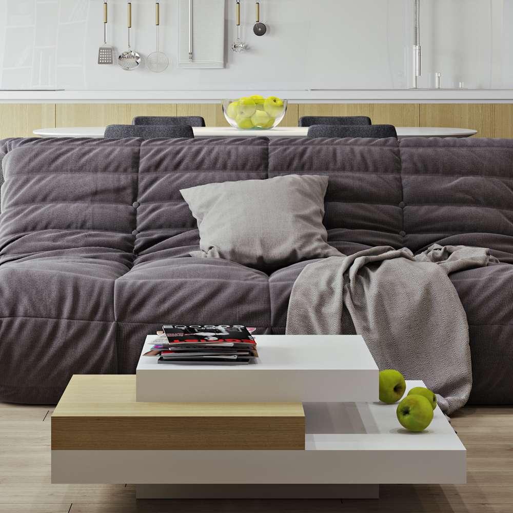 TEMAHOME - Slate 35X35 Coffee Table in Pure White / Oak - 9500625237 veiw 6