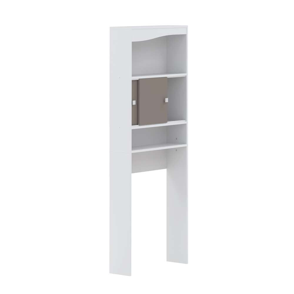 TEMAHOME - Wave Toilet Storage Cabinet in White / Taupe - E6090A2191A17 veiw 3