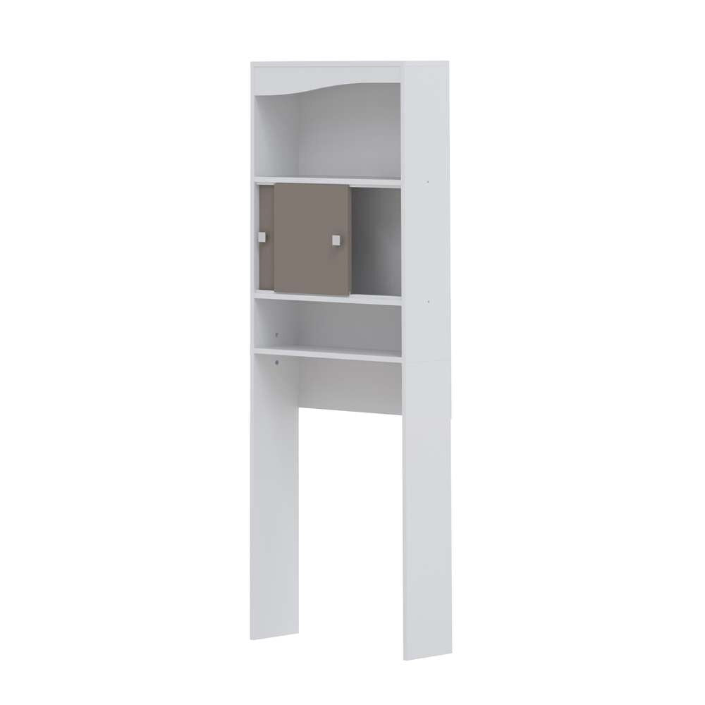 TEMAHOME - Wave Toilet Storage Cabinet in White / Taupe - E6090A2191A17 veiw 4