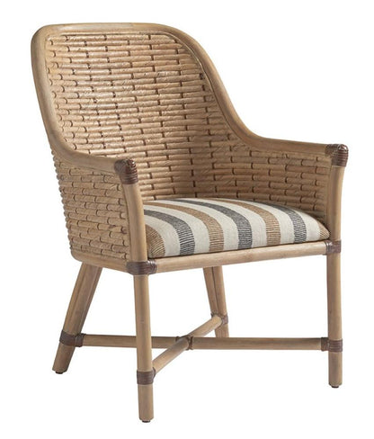 Tommy Bahama Home - Los Altos Keeling Woven Arm Chair in Ivory and Gold-Gray - 01-0566-883-40 veiw 1