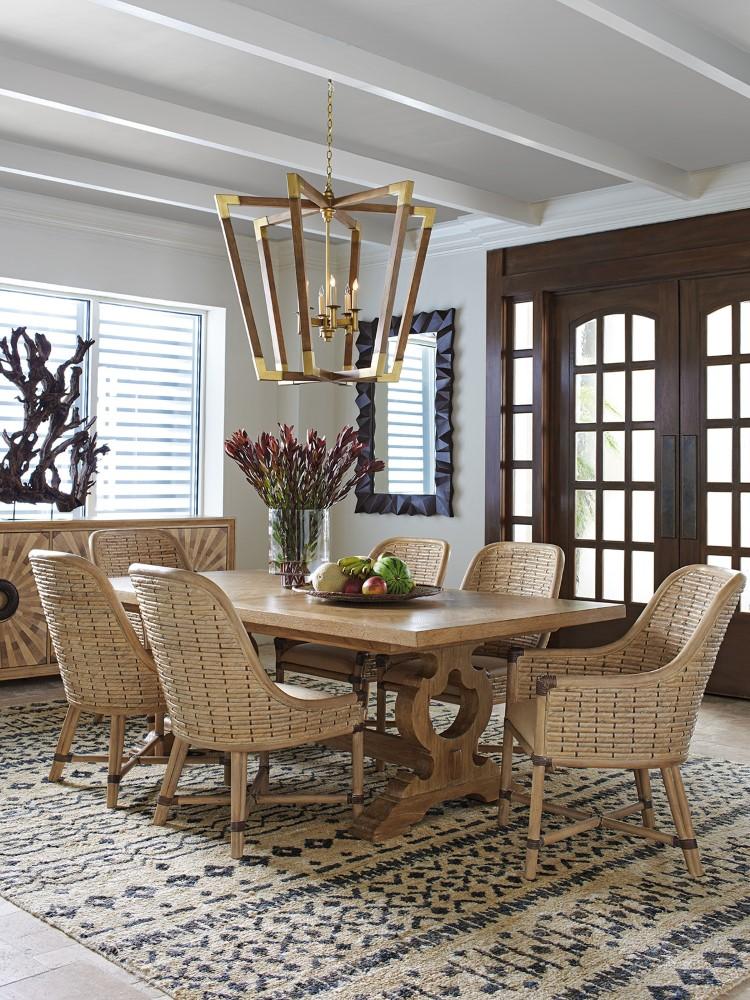 Tommy Bahama Home - Los Altos Keeling Woven Side Chair in Beige - 01-0566-882-01 veiw 2