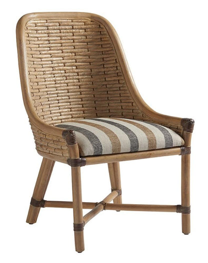 Tommy Bahama Home - Los Altos Keeling Woven Side Chair in Ivory and Gold-Gray - 01-0566-882-40 veiw 1