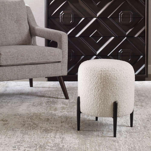 Uttermost - Arles White Shearling Ottoman - 23715 veiw 2