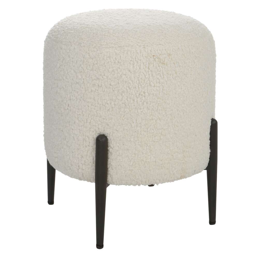 Uttermost - Arles White Shearling Ottoman - 23715 veiw 3