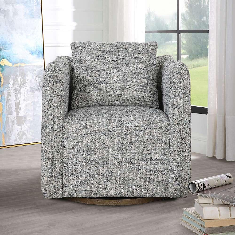 Uttermost - Corben Blue Swivel Chair - 23820 veiw 2