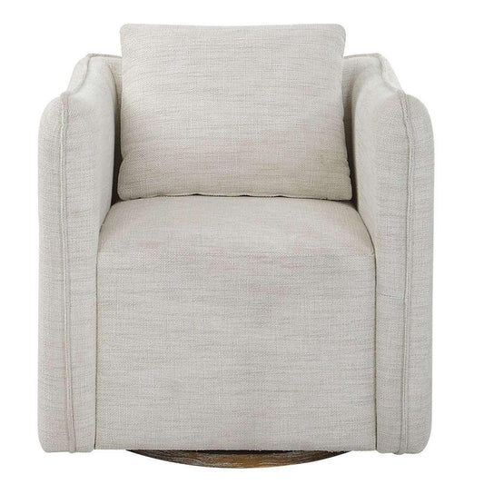 Uttermost - Corben White Swivel Armchair - 23729 veiw 1