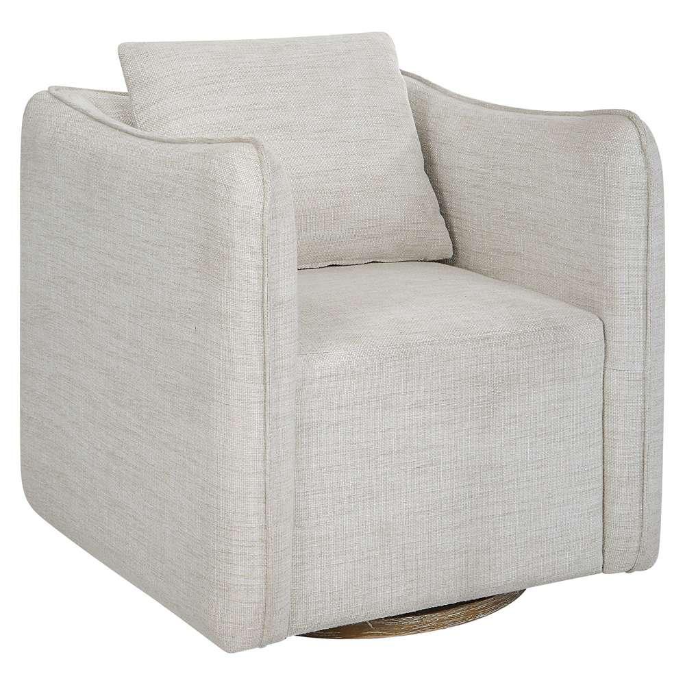 Uttermost - Corben White Swivel Armchair - 23729 veiw 3