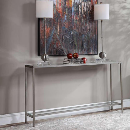 Uttermost - Hayley Silver Console Table - 24913 veiw 2