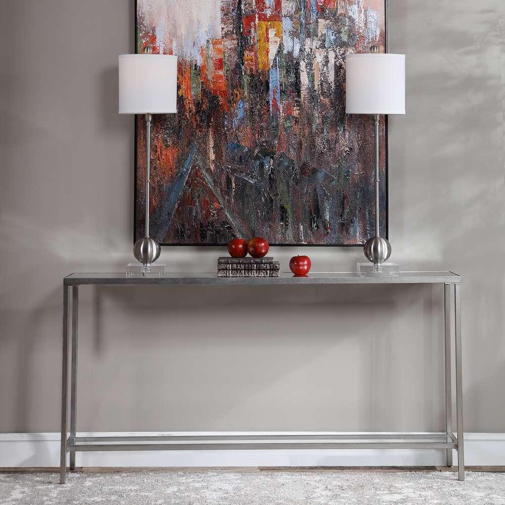 Uttermost - Hayley Silver Console Table - 24913 veiw 4