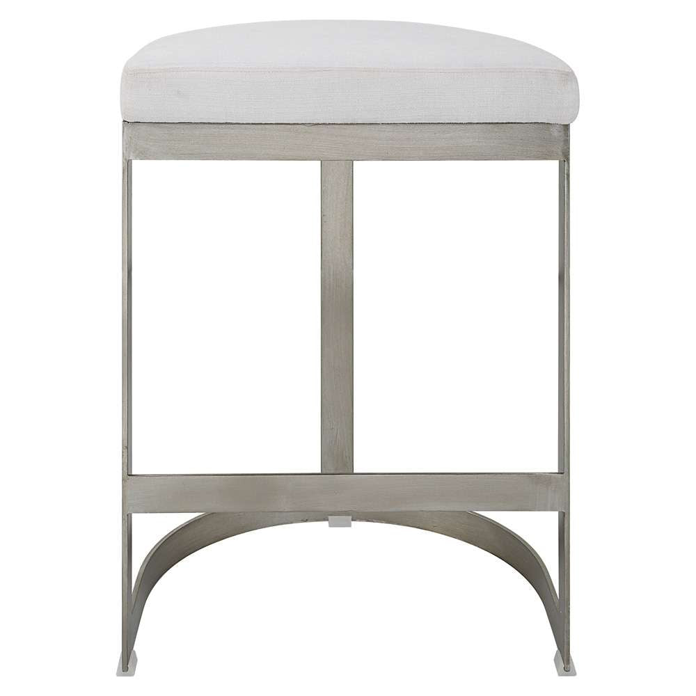 Uttermost - Ivanna Backless Silver Counter Stool - 23687 veiw 1