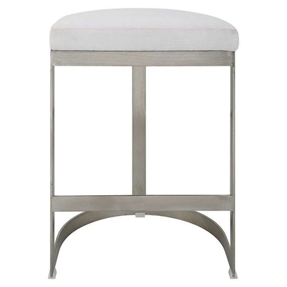 Uttermost - Ivanna Backless Silver Counter Stool - 23687 veiw 1