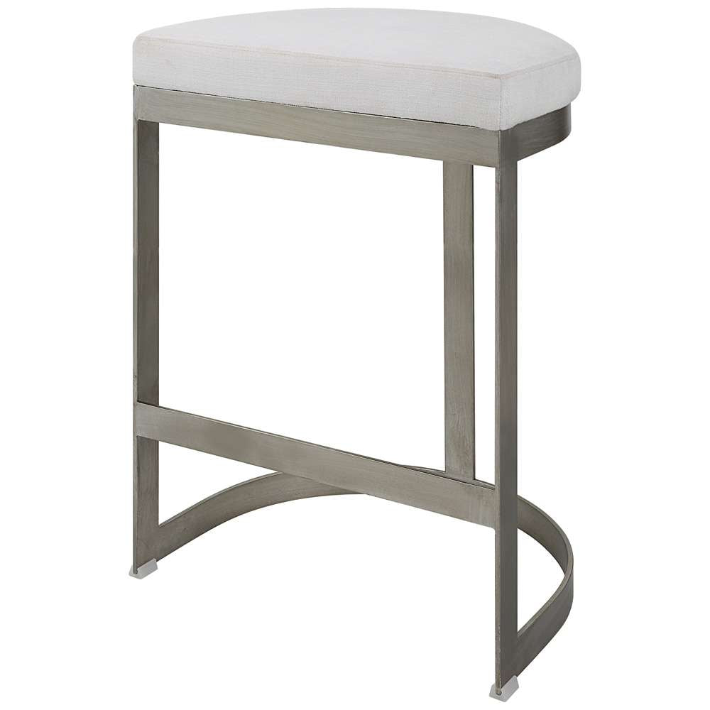 Uttermost - Ivanna Backless Silver Counter Stool - 23687 veiw 3