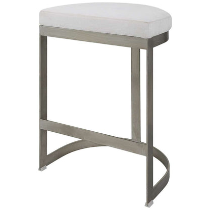 Uttermost - Ivanna Backless Silver Counter Stool - 23687 veiw 3