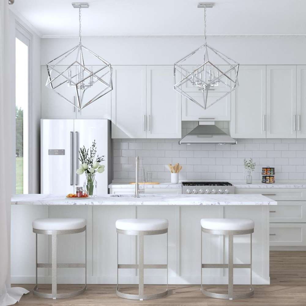 Uttermost - Ivanna Backless Silver Counter Stool - 23687 veiw 4