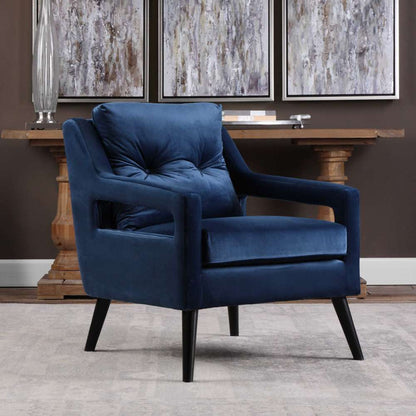 Uttermost - OBrien Blue Velvet Armchair - 23318 veiw 2