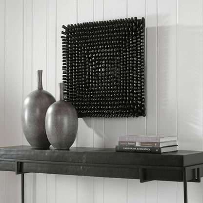 Uttermost - Portside Black Wood Wall Panel - 04321 veiw 2