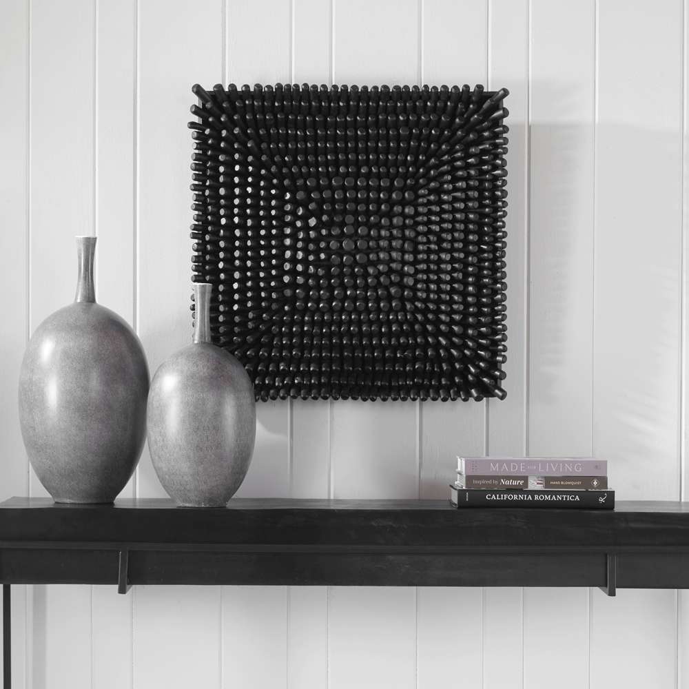 Uttermost - Portside Black Wood Wall Panel - 04321 veiw 4