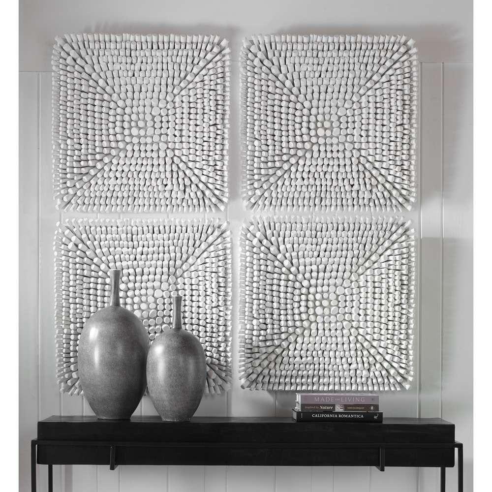 Uttermost - Portside White Wood Wall Panel - 04322 veiw 3